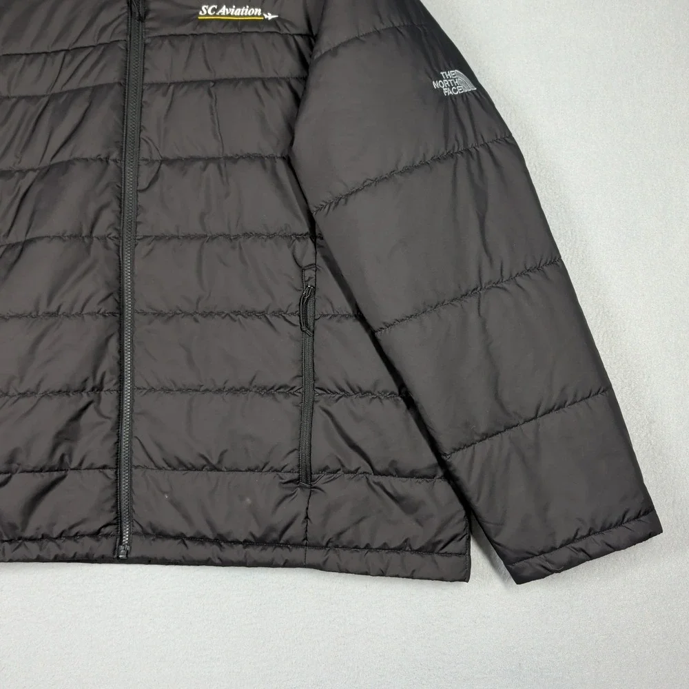 The North Face Puffer Jacket Mens XXXL‎ Black SC Aviation Quilted Full Zip Coat